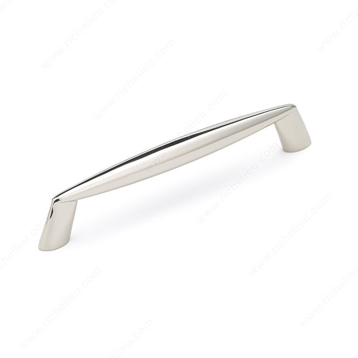 Richelieu Hardware Bp805128180 Contemporary Metal Bar Pull With Flared Ends 128MM Nickel Finish