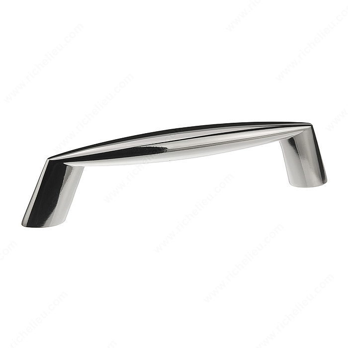 Richelieu Hardware Bp80596180 Contemporary Metal Bar Pull With Flared Ends 96MM Nickel Finish