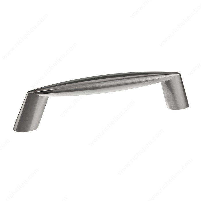 Richelieu Hardware Bp80596195 Contemporary Metal Bar Pull With Flared Ends 96MM Brushed Nickel Finish