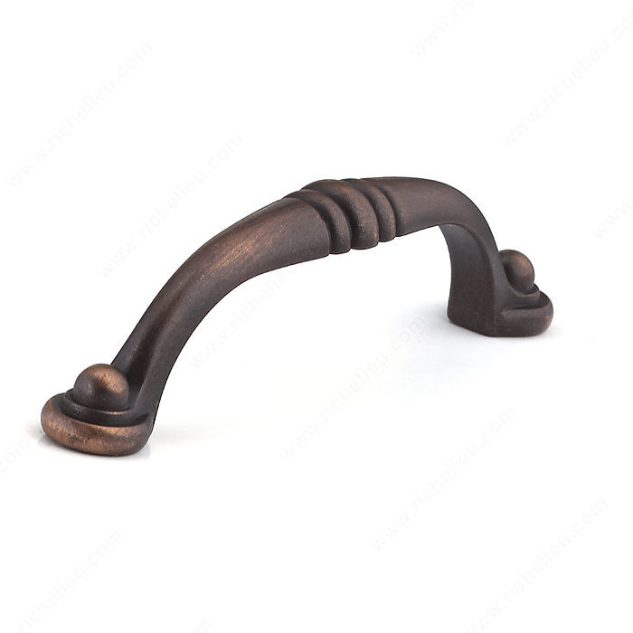 Richelieu Hardware Bp2373896Borb Classic Metal Handle Pull 96MM Brushed Oil Rubbed Bronze Finish