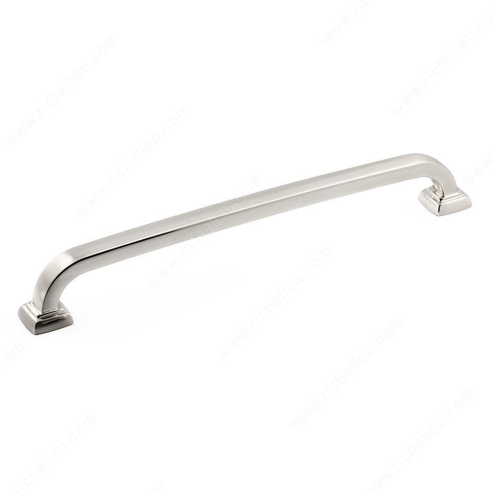 Richelieu Hardware Bp815192195 Contemporary Metal Bar Pull With Square Backplate 192MM Brushed Nickel Finish