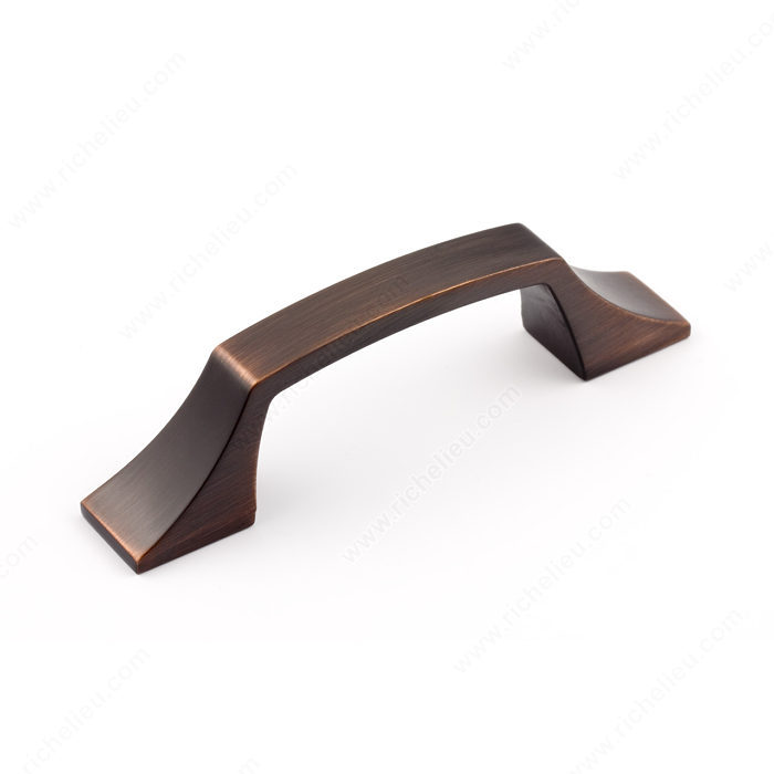 Richelieu Hardware Bp76596Borb Transitional Metal Handle Pull With Fluted Ends 96MM Brushed Oil Rubbed Bronze Finish