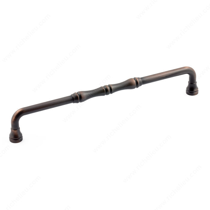 Richelieu Hardware Bp740192Borb Classic Decorative Metal Handle Pull With Fluted Ends 192MM Brushed Oil Rubbed Bronze Finish