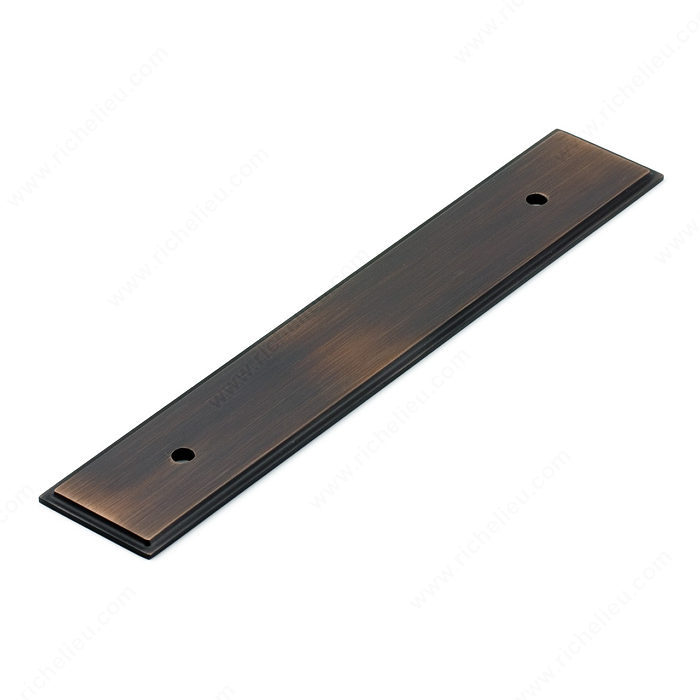Richelieu Hardware Bp1045128Borb Rectangular Metal Pull Backplate 128MM Brushed Oil Rubbed Bronze Finish