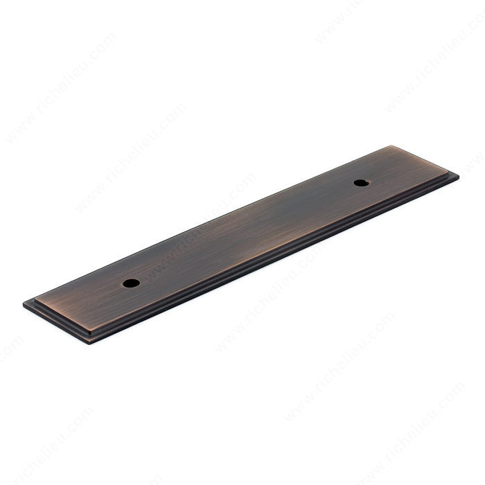 Richelieu Hardware Bp104596Borb Rectangular Metal Pull Backplate 96MM Brushed Oil Rubbed Bronze Finish