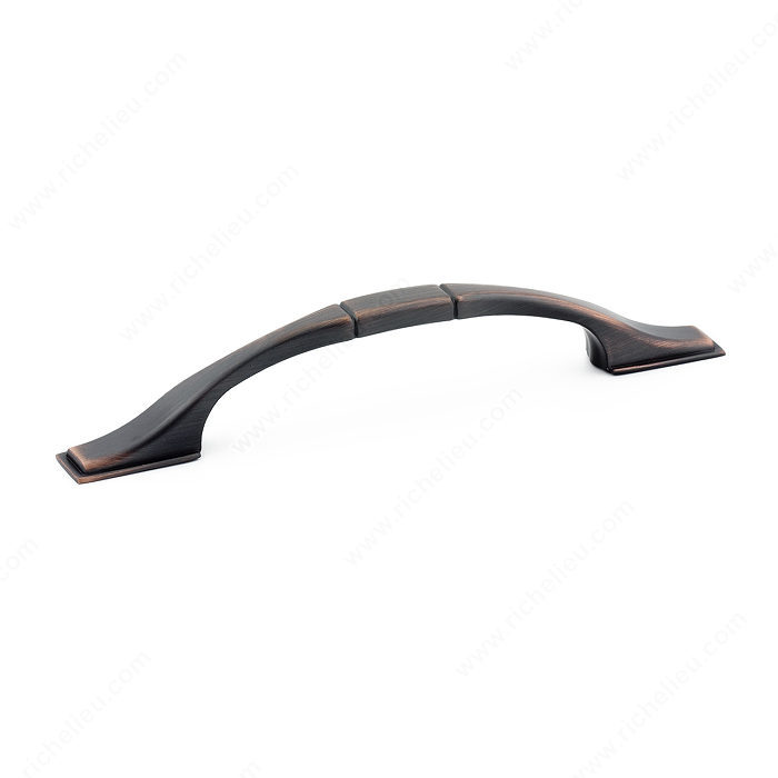 Richelieu Hardware Bp30796Borb Classic Metal Handle Pull 96MM Brushed Oil Rubbed Bronze Finish