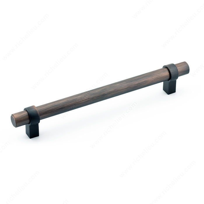 Richelieu Hardware Bp5016160Borb Contemporary Metal Bar Pull 160MM Brushed Oil Rubbed Bronze Finish