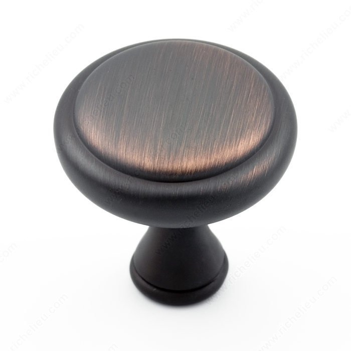 Richelieu Hardware Bp79032Borb Classic Metal Round Knob 32MM Brushed Oil Rubbed Bronze Finish