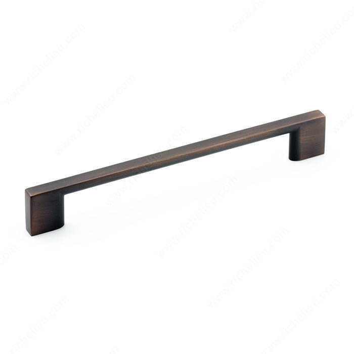 Richelieu Hardware Bp8160160Borb Contemporary Metal Bridge Pull 160MM Brushed Oil Rubbed Bronze Finish