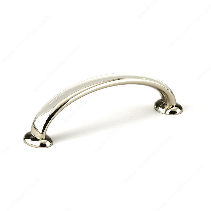 Richelieu Hardware 5127896180 Classic Metal Arched Handle Pull 96MM Polished Nickel Finish