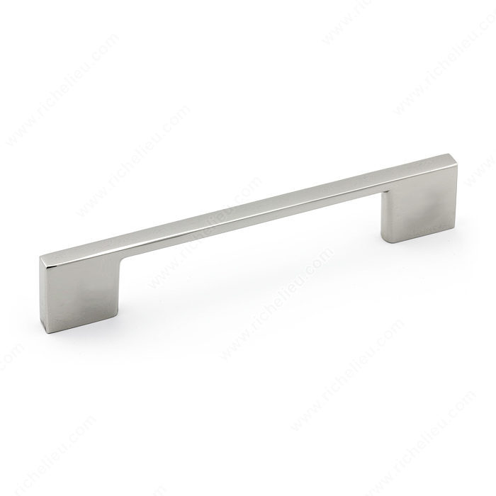Richelieu Hardware 6132896180 Contemporary Metal Bar Pull 96MM Polished Nickel Finish