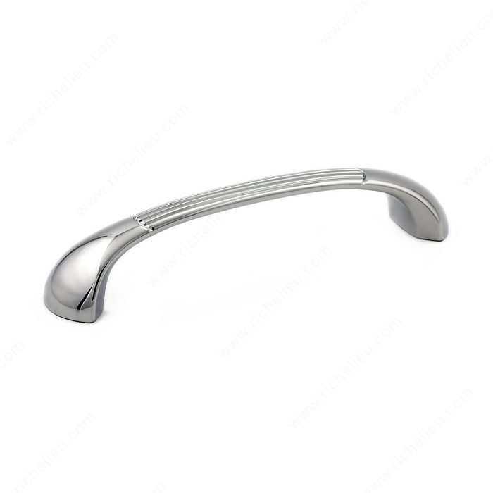 Richelieu Hardware 5083096140 Art Deco Collection Contemporary Metal Decorative Pull 96MM Chrome Finish