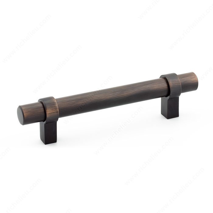 Richelieu Hardware Bp501696Borb Contemporary Metal Bar Pull 96MM Brushed Oil Rubbed Bronze Finish