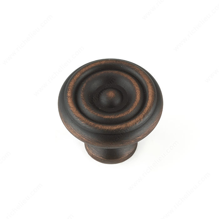 Richelieu Hardware BP1430BORB Classic Brass Knob - 143 in Brushed Oil-Rubbed Bronze