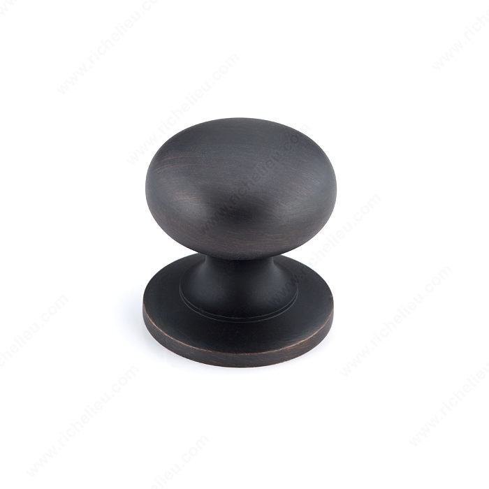 Richelieu Hardware BP39313BORB Classic Brass Knob - 393 in Brushed Oil-Rubbed Bronze