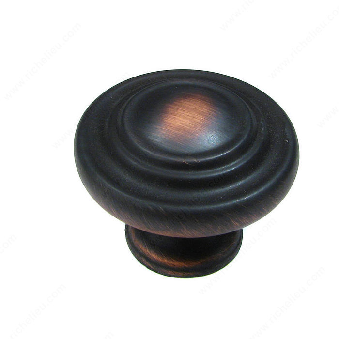 Richelieu Hardware BP10734BORB Classic Metal Knob - 107 in Brushed Oil-Rubbed Bronze