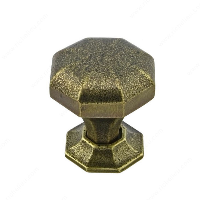 Richelieu Hardware 388532132 Tradtional Cast Iron Knob 32MM English Bronze Finish