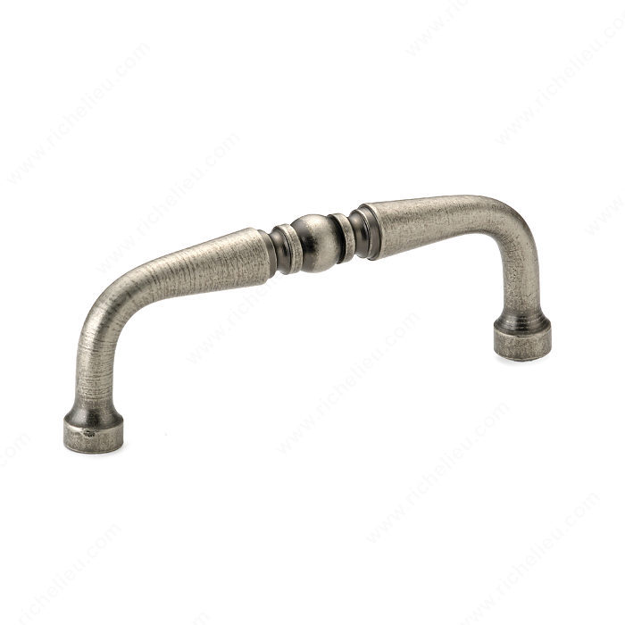 Richelieu Hardware BP1450142 Classic Brass Handle Pull - 145 in Pewter