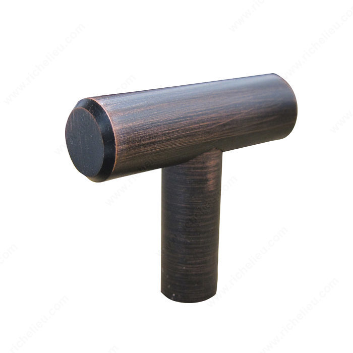 Richelieu Hardware Bp30540Borb Contemporary Stainless Steel T-Knob 40MMx35MM Brushed Oil Rubbed Bronze Finish