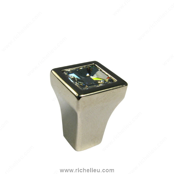 Richelieu Hardware 2421514001 Transitional Knob in Metal and Swarovski Crystal  -  2421  - Chrome; Crystal