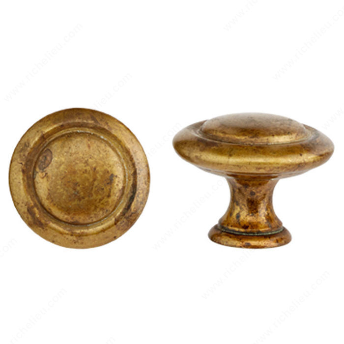 Richelieu 24496030163 Traditional Brass Knob - 2449