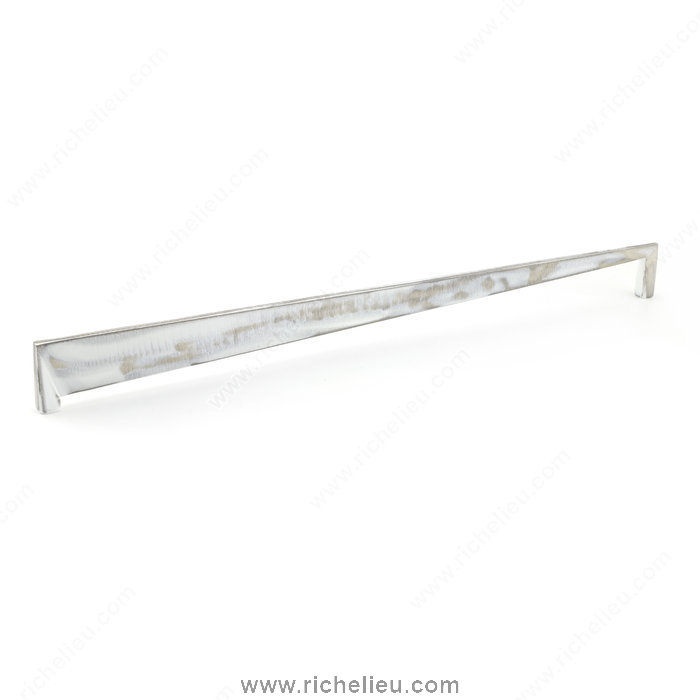 Richelieu Hardware 681132031 Contemporary Metal Pull  -  6811  - Brushed Industrial White