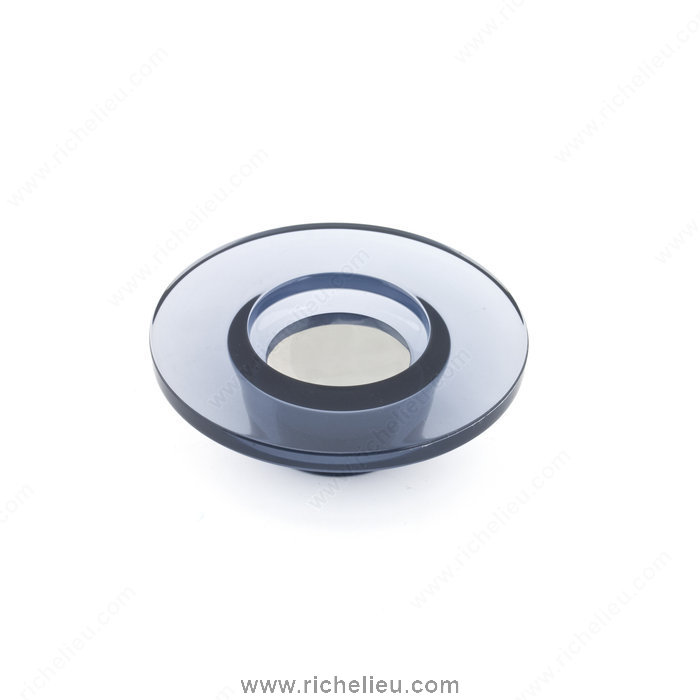 Richelieu Hardware 592570425140 Contemporary Plastic Knob  -  5925  - Chrome; Translucent Grey