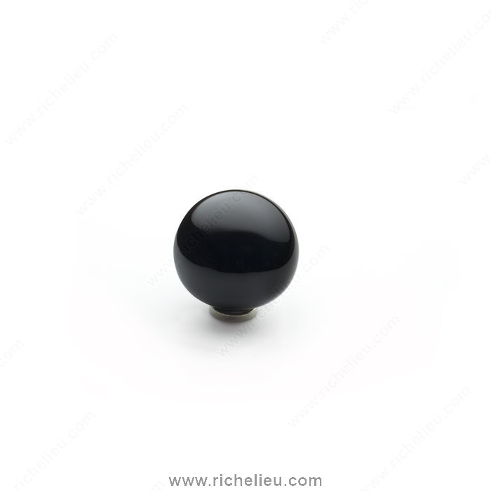 Richelieu Hardware 370705090 Porcelain Knob  -  3707  - Black