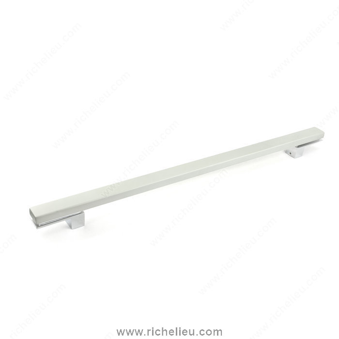 Richelieu Hardware 611250014030 Contemporary Metal Pull  -  6112 & 6131  - Chrome; White
