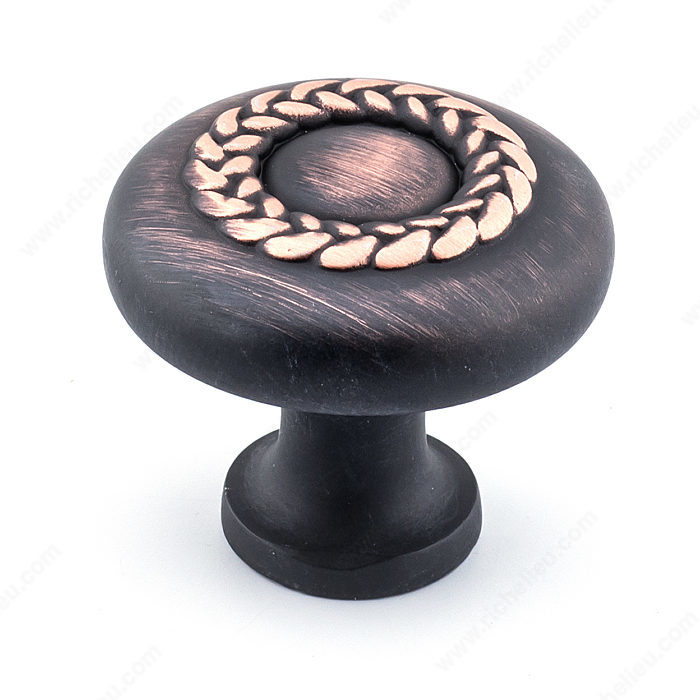 Richelieu BP3561034BORB Traditional Metal Knob - 3561 - Brushed Oil-Rubbed Bronze