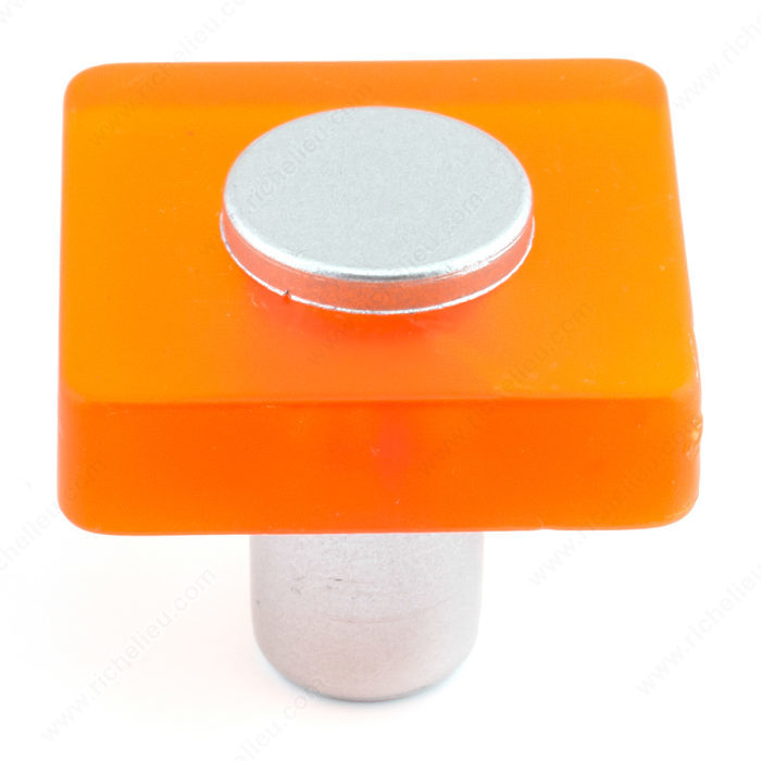 Richelieu BP122503407 Eclectic Plastic Knob -1225 - Orange