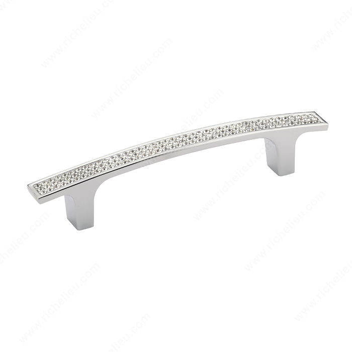 Richelieu BP123409614001 Contemporary Metal and Crystal Pull - 1234