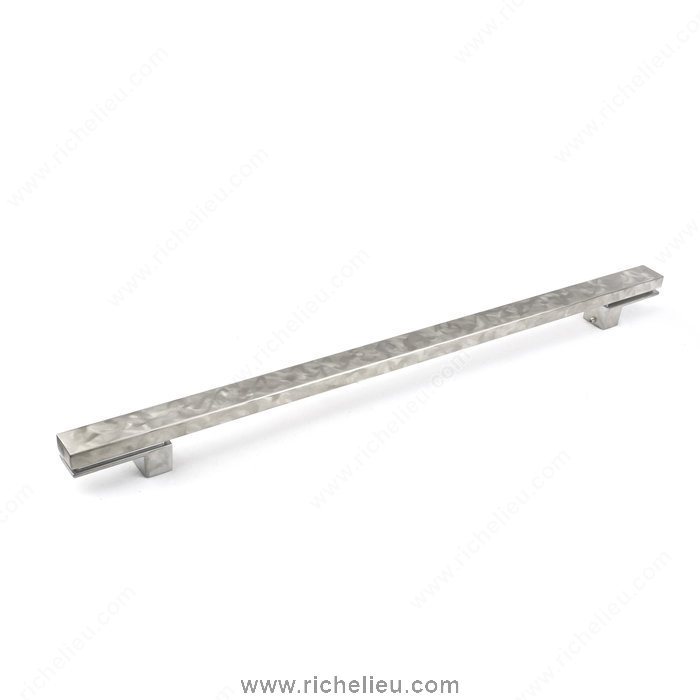 Richelieu Hardware 6112500272 Contemporary Metal Pull  -  6112 & 6131  - Industrial Stainless Steel