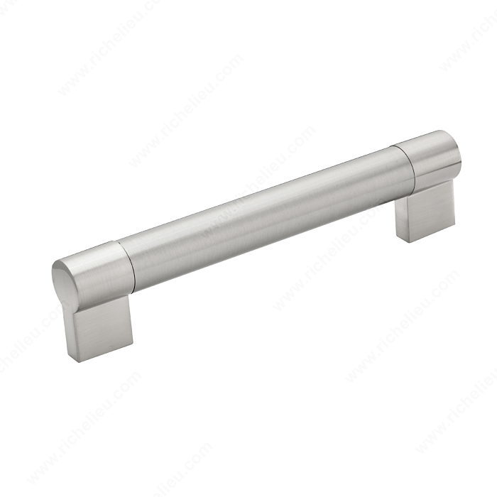 Richelieu Hardware Bp500160195 Contemporary Stainless Steel Handle Pull 160MM Brushed Nickel Finish
