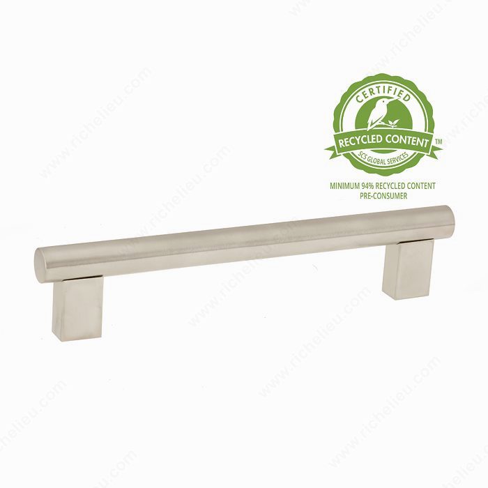 Richelieu BP535556195 Contemporary Brass Pull - 53555 - Brushed Nickel
