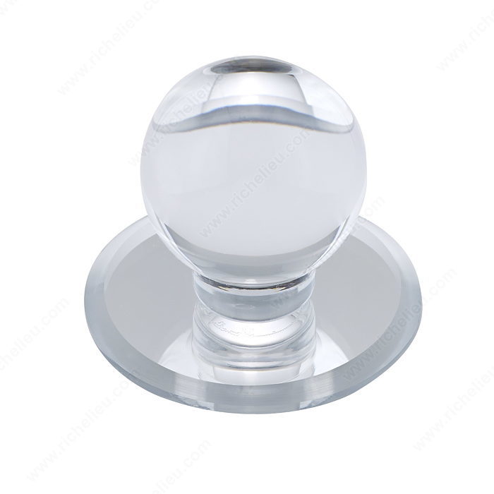 Richelieu Hardware BP50311 Contemporary Acrylic Knob for Glass Doors - 503 in Clear