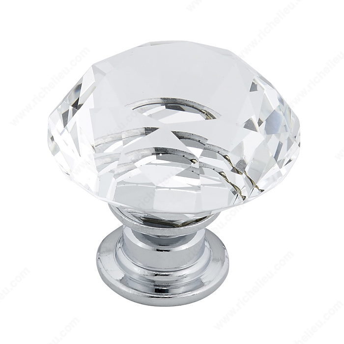 Richelieu BP2828023014011 Contemporary Crystal Knob - 2828 - Chrome and Crystal