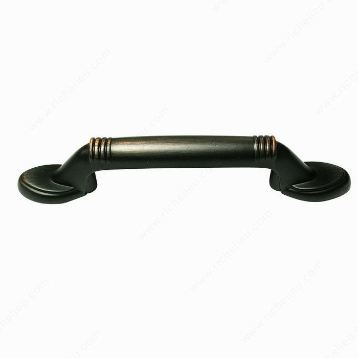 Richelieu Hardware Bp5196Borb Classic Metal Handle Pull 96MM Brushed Oil Rubbed Bronze Finish