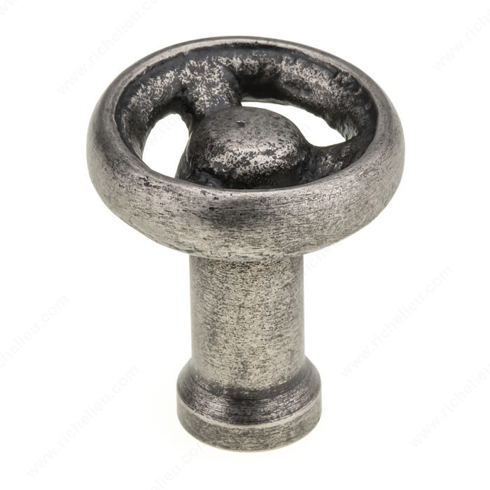 Richelieu BP775040142 Eclectic Wrought Iron Knob - 775 - Pewter