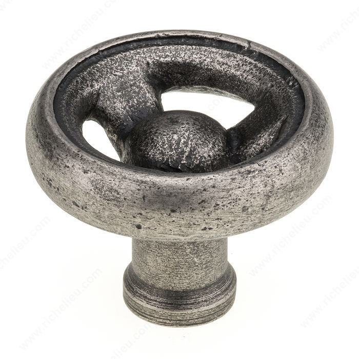 Richelieu BP775464142 Eclectic Wrought Iron Knob - 775 - Pewter