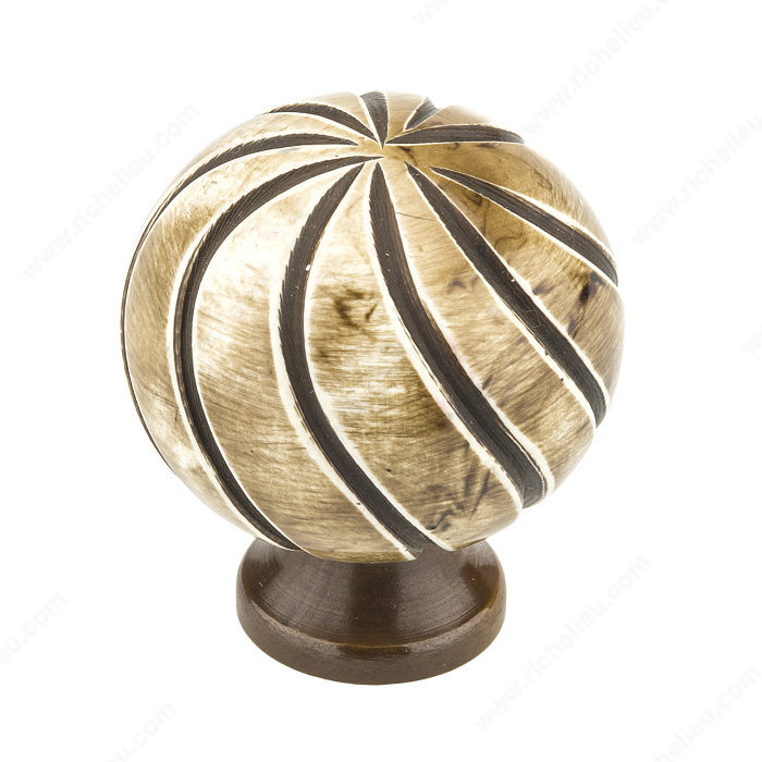 Richelieu BP6626334060 Eclectic Plastic Knob - 6626 - Almond and Chocolate