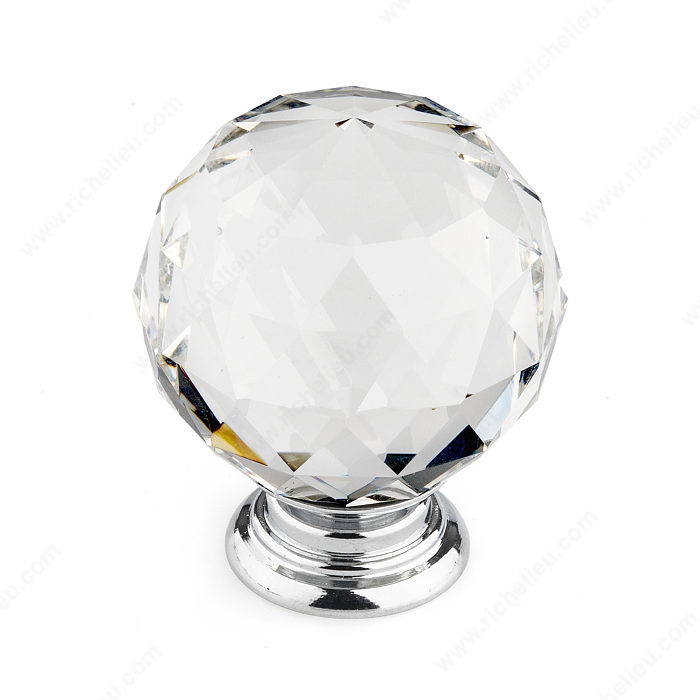 Richelieu BP87375014011 Eclectic Crystal Knob - 8737 - Clear / Crystal / Chrome