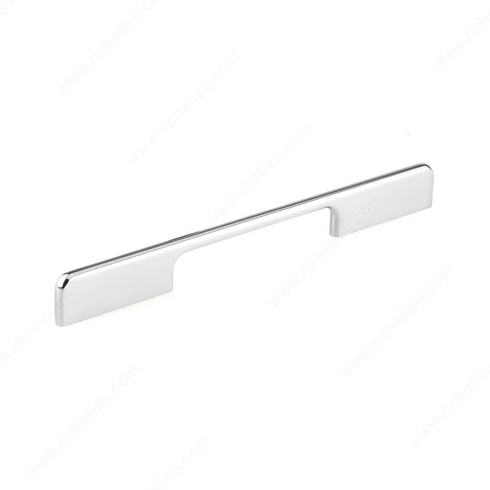 Richelieu 6760192176 Contemporary Aluminum Pull - 6760 - Chrome - Low Luster