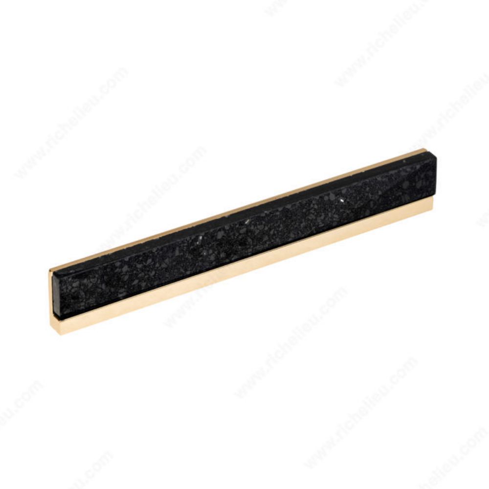 Richelieu 431519222590 4315 Contemporary Terrazzo and Metal Pull in Gold / Black