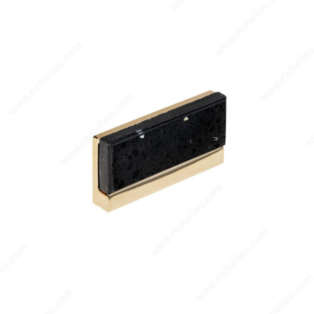 Richelieu 43154822590 4315 Contemporary Terrazzo and Metal Pull in Gold / Black