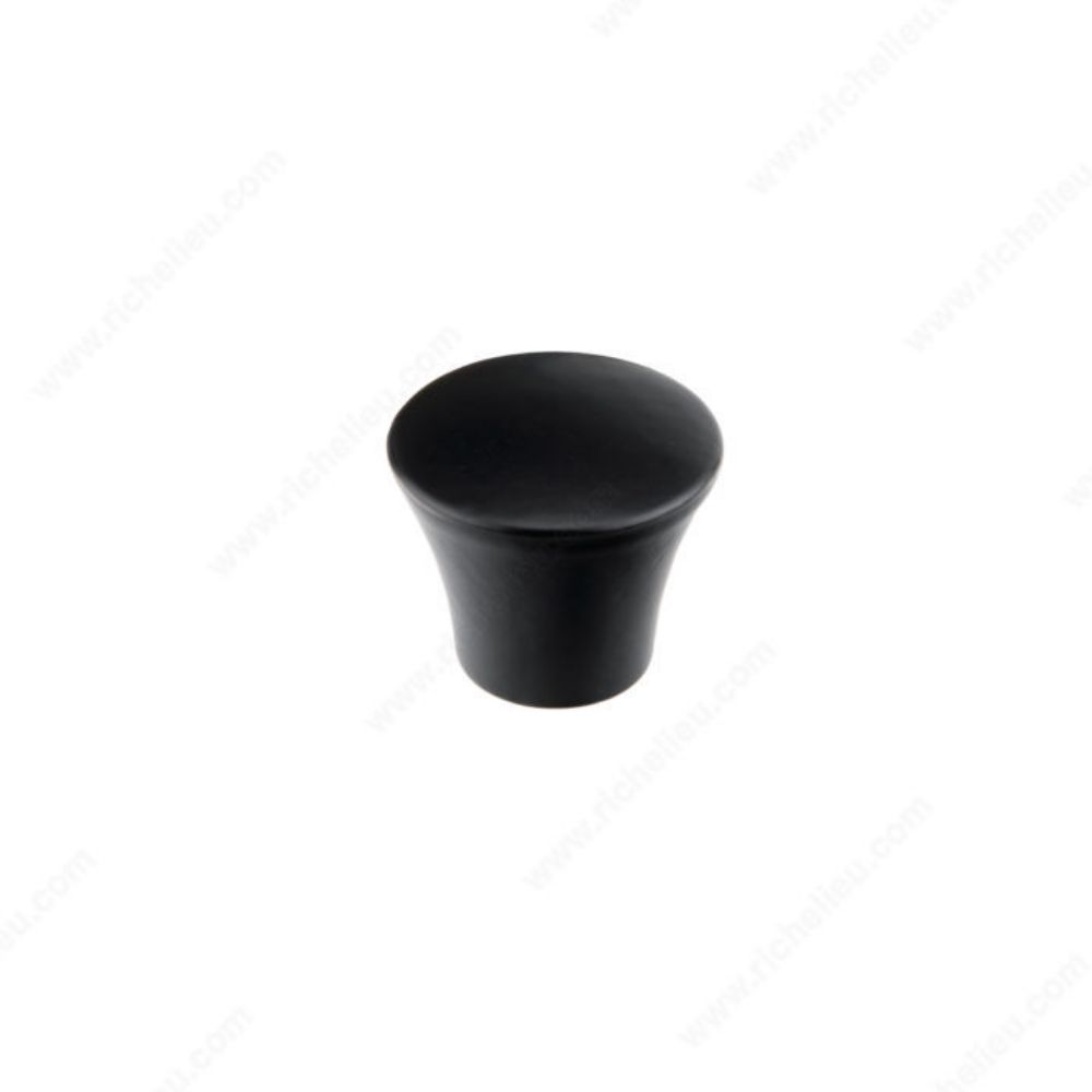 Richelieu 675535909 6755 Traditional Forged Iron Knob in Matte Black Iron