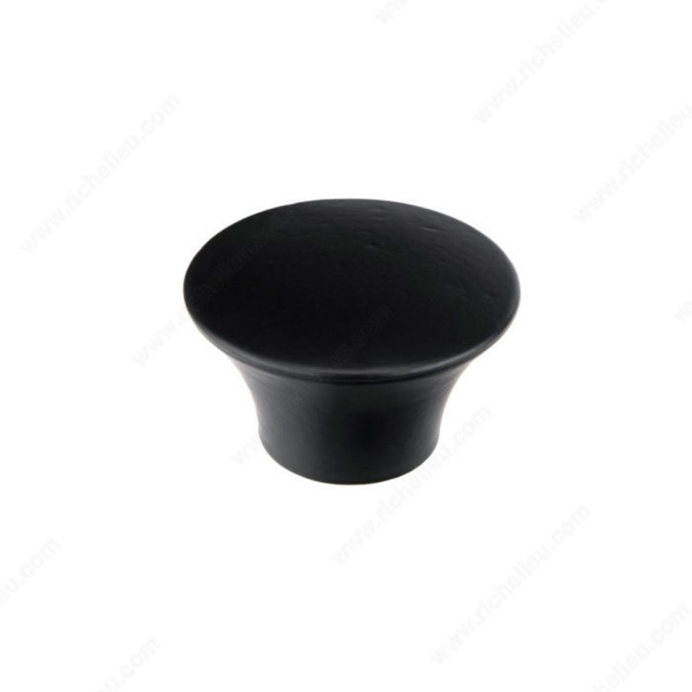 Richelieu 675555909 6755 Traditional Forged Iron Knob in Matte Black Iron