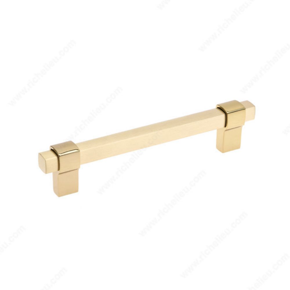 Richelieu 8715128131161 8715 Contemporary Metal Pull in Gold / Brushed Brass