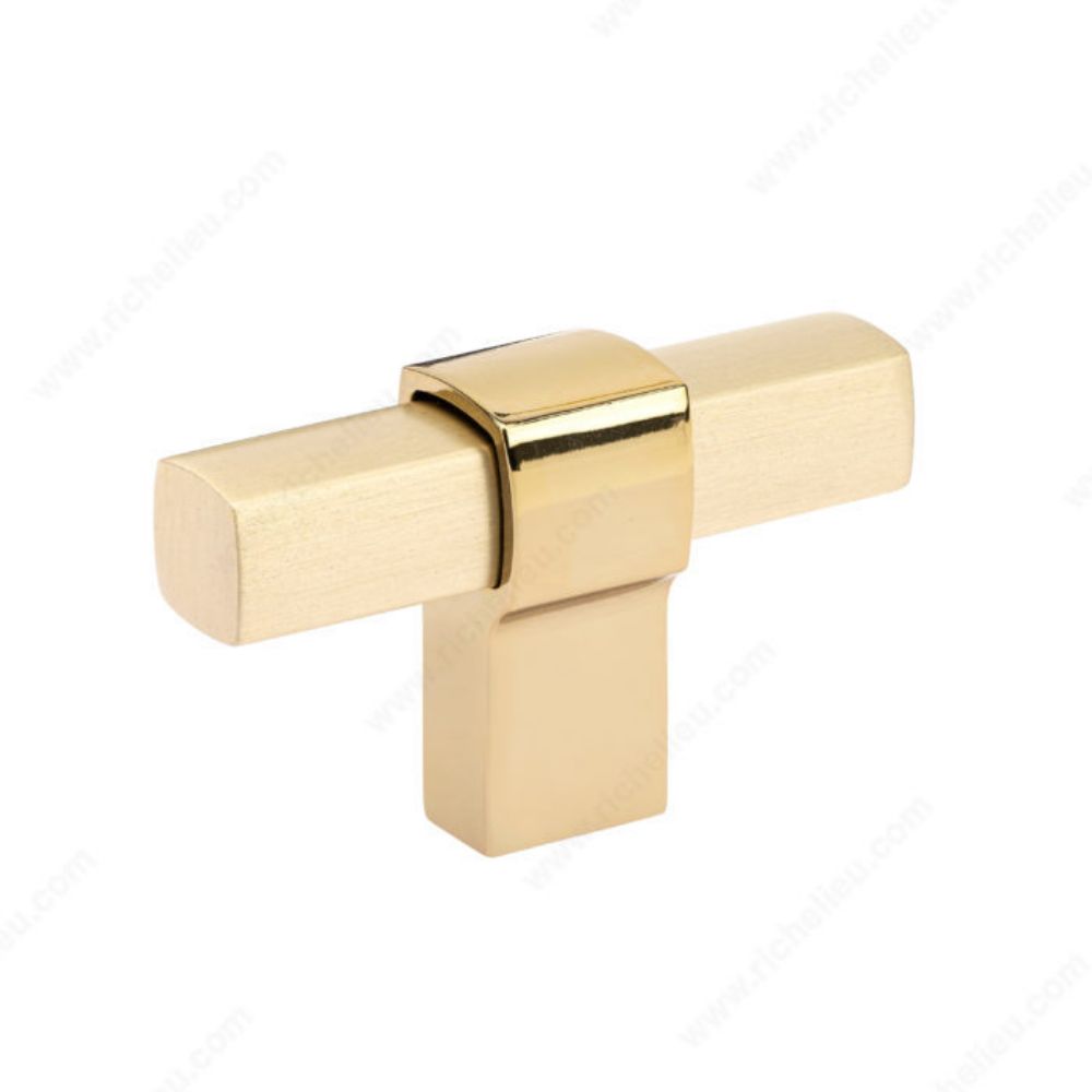 Richelieu 871530131161 8715 Contemporary Metal Knob in Gold / Brushed Brass