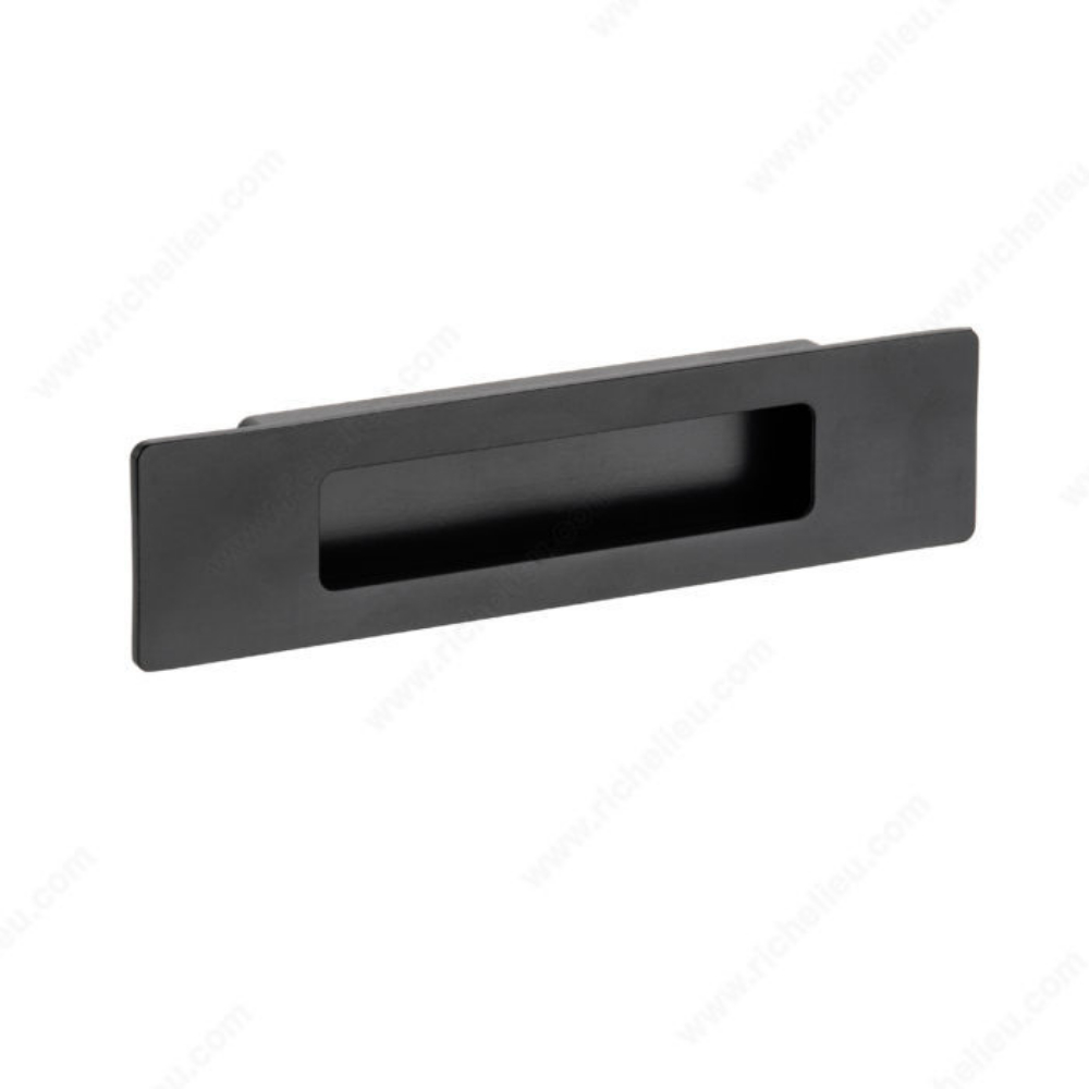 Richelieu BP7050128900 Contemporary Recessed Metal Pull - 7050 in Matte Black